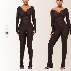 Nwot coucoo lanai set in chocolate brown